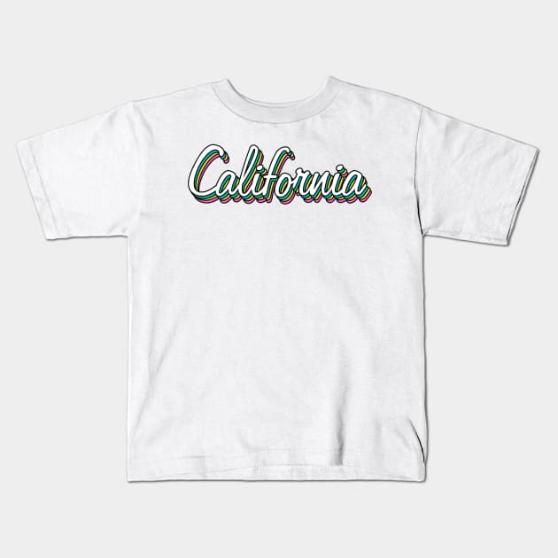 Retro California Kids T-Shirt by lolosenese